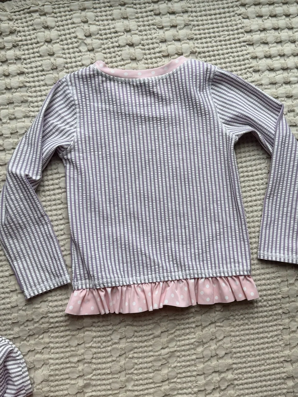 Ruffle Butts Lavender Seersucker Two-Piece Swim Set